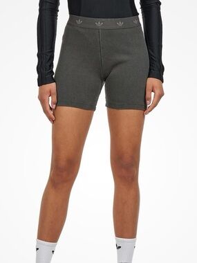 NWT adidas Ribbed Stretch Booty Shorts with Trefoil Waistband